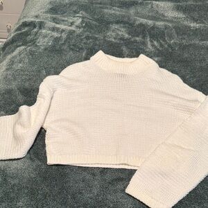 Express White Crew Neck Sweater